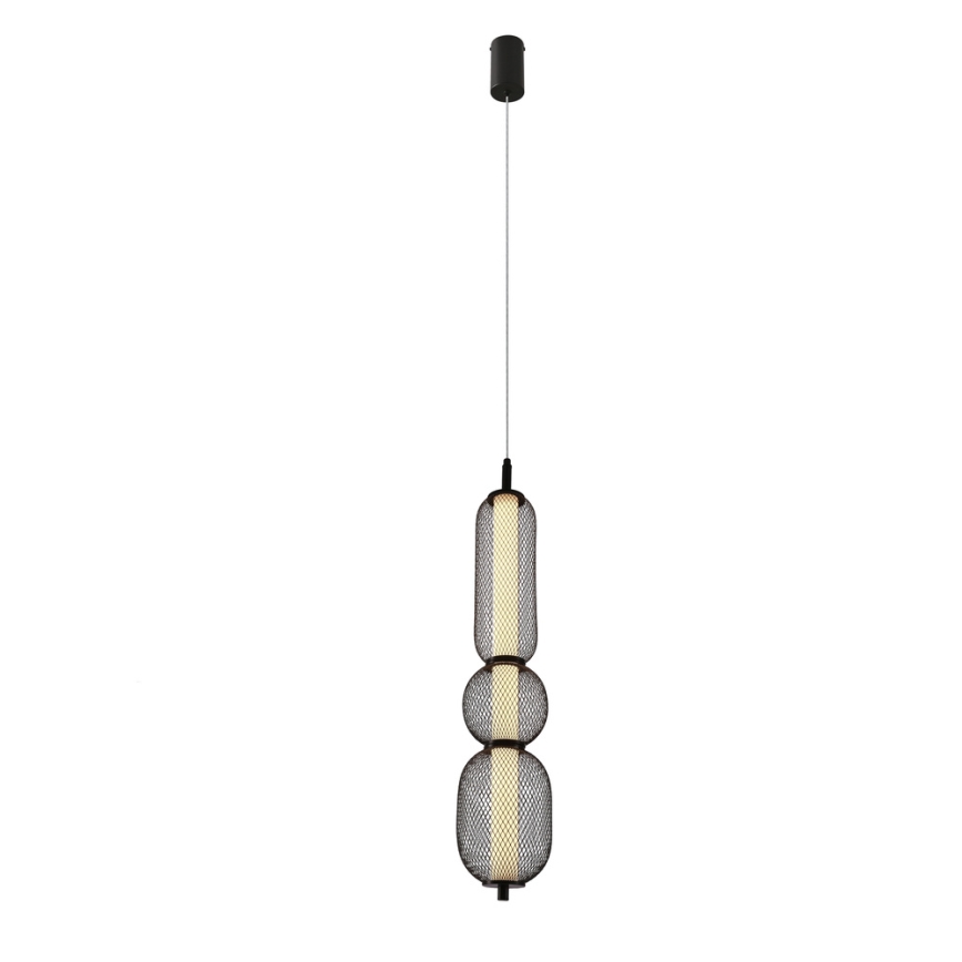 Lampadario a sospensione PUMA LED/15W/230V Ø 14 cm nero