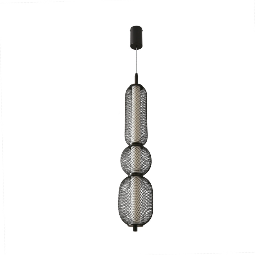 Lampadario a sospensione PUMA LED/15W/230V Ø 14 cm nero