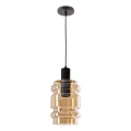 Lampadario a sospensione RADON 1xE27/40W/230V beige fumoso