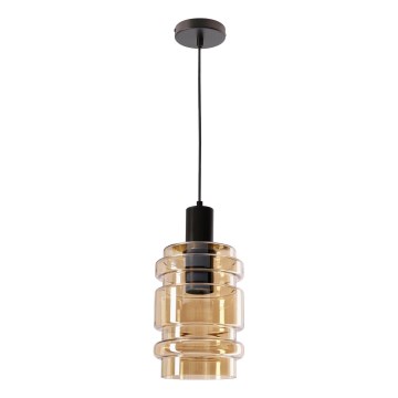 Lampadario a sospensione RADON 1xE27/40W/230V beige fumoso