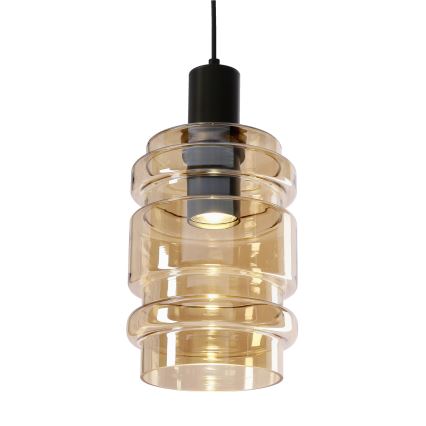 Lampadario a sospensione RADON 1xE27/40W/230V beige fumoso