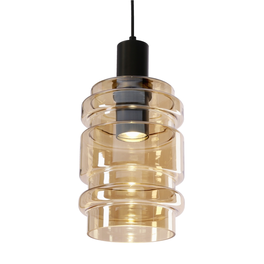 Lampadario a sospensione RADON 1xE27/40W/230V beige fumoso