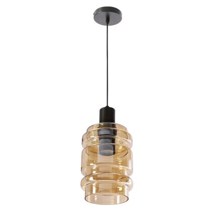 Lampadario a sospensione RADON 1xE27/40W/230V beige fumoso