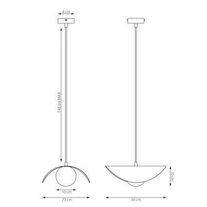 Lampadario a sospensione RITUAL 1xG9/8W/230V beige