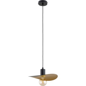 Lampadario a sospensione SAVANA 1xE27/15W/230V Ø 39 cm nero/oro