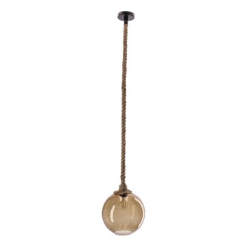 Lampadario a sospensione SHEDON 1xE27/40W/230V grigio beige