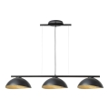 Lampadario a sospensione SOLAR 3xE27/60W/230V nero