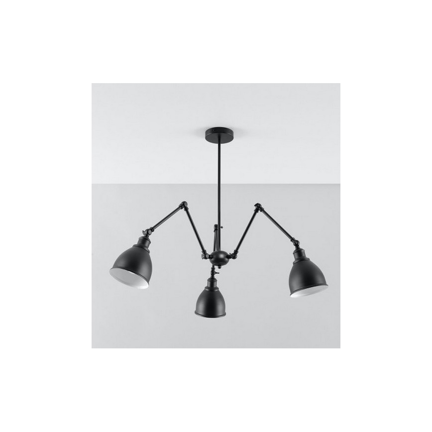 Lampadario a sospensione STARK SHADE 3xE27/60W/230V