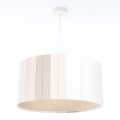 Lampadario a sospensione STRIPES 1xE27/60W/230V Ø 60 cm crema
