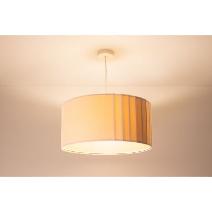 Lampadario a sospensione STRIPES con cavo, 1xE27/60W/230V, Ø 40 cm, crema