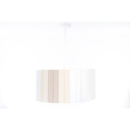 Lampadario a sospensione STRIPES con cavo, 1xE27/60W/230V, Ø 40 cm, crema