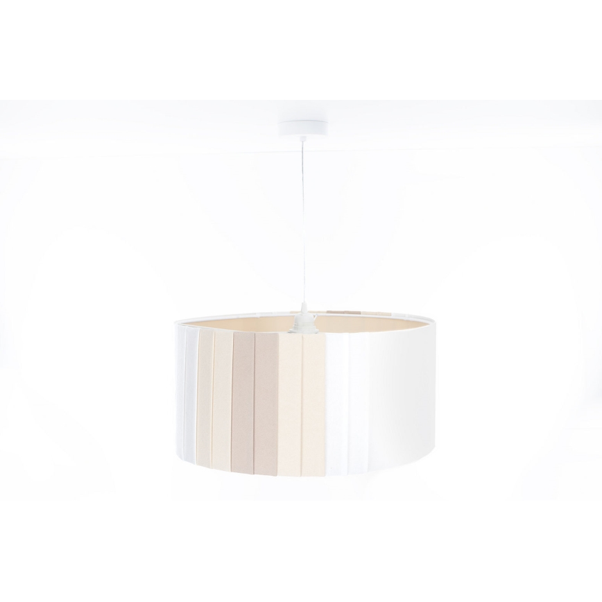 Lampadario a sospensione STRIPES con cavo, 1xE27/60W/230V, Ø 40 cm, crema
