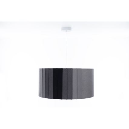 Lampadario a sospensione STRIPES con cavo 1xE27/60W/230V Ø 40 cm grigio