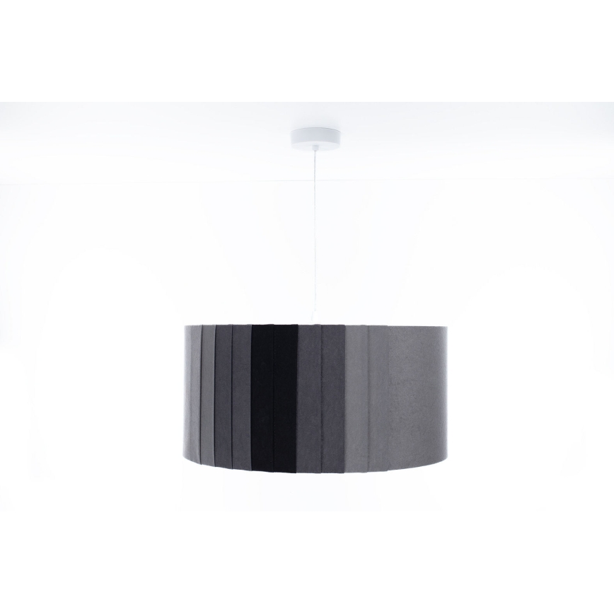 Lampadario a sospensione STRIPES con cavo 1xE27/60W/230V Ø 40 cm grigio