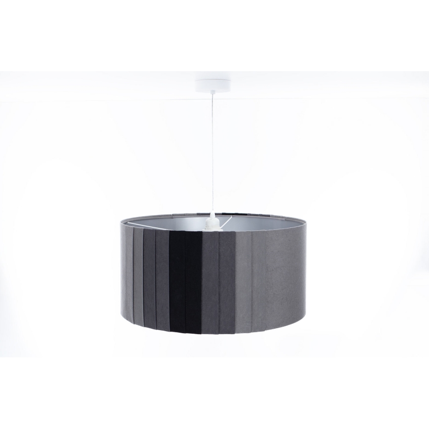 Lampadario a sospensione STRIPES con cavo 1xE27/60W/230V Ø 40 cm grigio