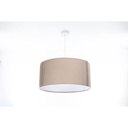 Lampadario a sospensione STRIPES con cavo 1xE27/60W/230V Ø 60 cm beige