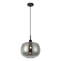 Lampadario a sospensione su cavo ALAN 1xE27/40W/230V nero fumé