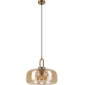 Lampadario a sospensione su cavo AMAYA 1xE27/15W/230V oro/beige fumé