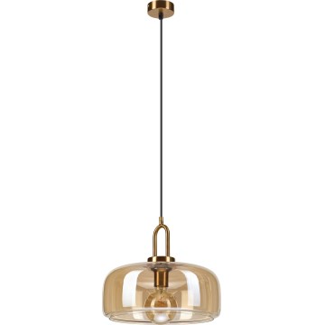 Lampadario a sospensione su cavo AMAYA 1xE27/15W/230V oro/beige fumé