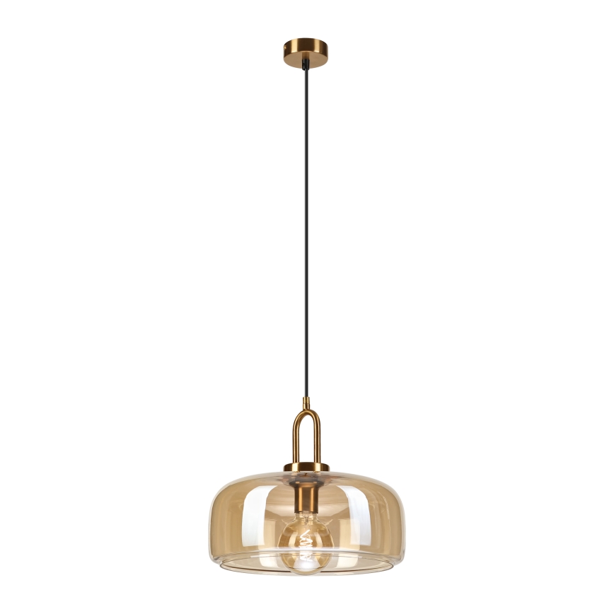 Lampadario a sospensione su cavo AMAYA 1xE27/15W/230V oro/beige fumé