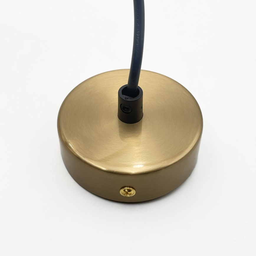 Lampadario a sospensione su cavo AMAYA 1xE27/15W/230V oro/beige fumé