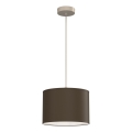 Lampadario a sospensione su cavo ARDEN 1xE27/15W/230V Ø 25 cm beige/marrone