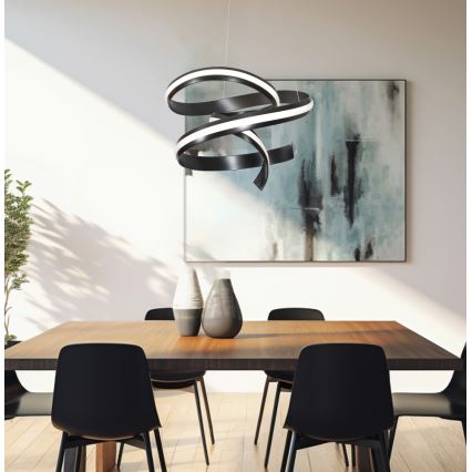 Lampadario a sospensione su cavo AREZIA LED/62W/230V, nero