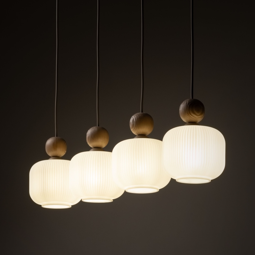 Lampadario a sospensione su cavo BALLO 4xE14/10W/230V beige