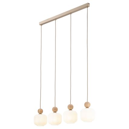 Lampadario a sospensione su cavo BALLO 4xE14/10W/230V beige