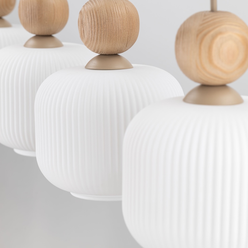Lampadario a sospensione su cavo BALLO 4xE14/10W/230V beige