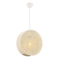 Lampadario a sospensione su cavo BIG DRUM 1xE27/60W/230V crema