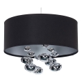 Lampadario a sospensione su cavo BUBBLE 1xE27/60W/230V diam. 40 cm nero