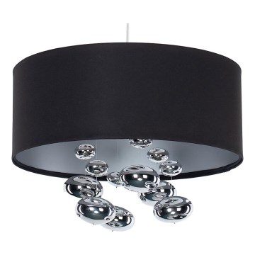 Lampadario a sospensione su cavo BUBBLE 1xE27/60W/230V diam. 40 cm nero