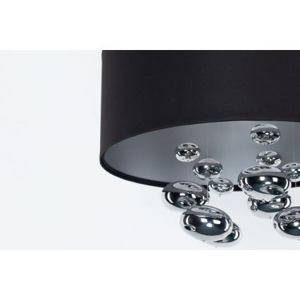 Lampadario a sospensione su cavo BUBBLE 1xE27/60W/230V diam. 40 cm nero