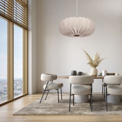 Lampadario a sospensione su cavo CAFEE 1xE27/40W/230V Ø 66 cm beige