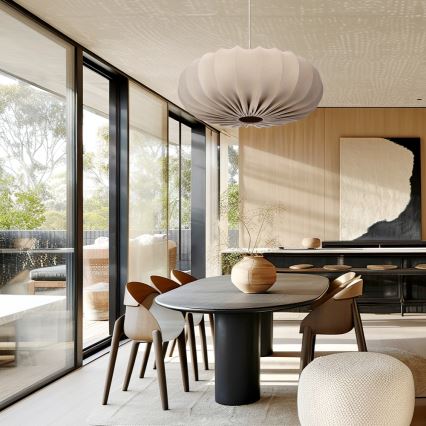 Lampadario a sospensione su cavo CAFEE 1xE27/40W/230V Ø 66 cm beige