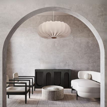 Lampadario a sospensione su cavo CAFEE 1xE27/40W/230V Ø 66 cm beige