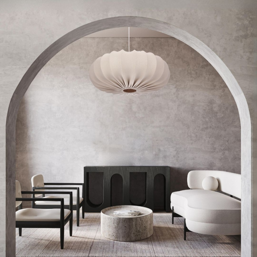 Lampadario a sospensione su cavo CAFEE 1xE27/40W/230V Ø 66 cm beige