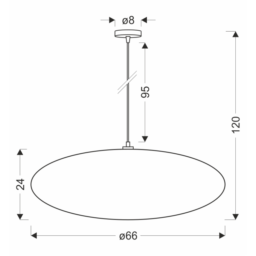 Lampadario a sospensione su cavo CAFEE 1xE27/40W/230V Ø 66 cm marrone
