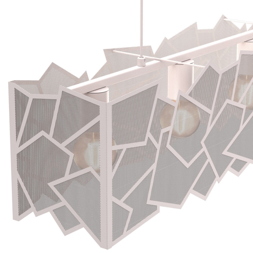 Lampadario a sospensione su cavo CAMO 4xE27/15W/230V beige