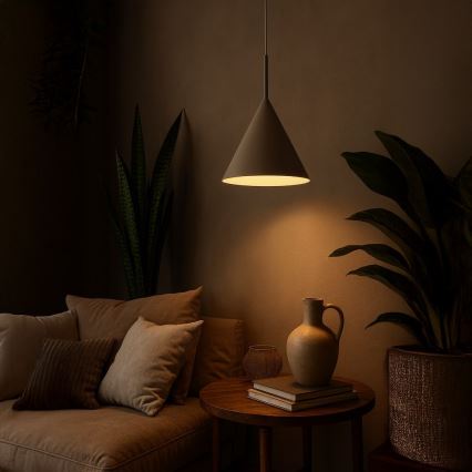 Lampadario a sospensione su cavo CAPITAL, 1xGX53/15W/230V, Ø 32 cm, tortora