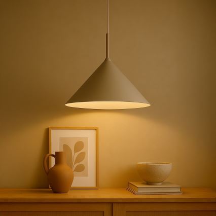 Lampadario a sospensione su cavo CAPITAL 1xGX53/15W/230V, Ø 46 cm, beige