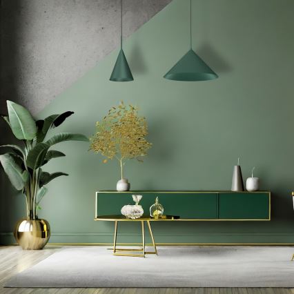 Lampadario a sospensione su cavo CAPITAL 1xGX53/15W/230V Ø 46 cm verde