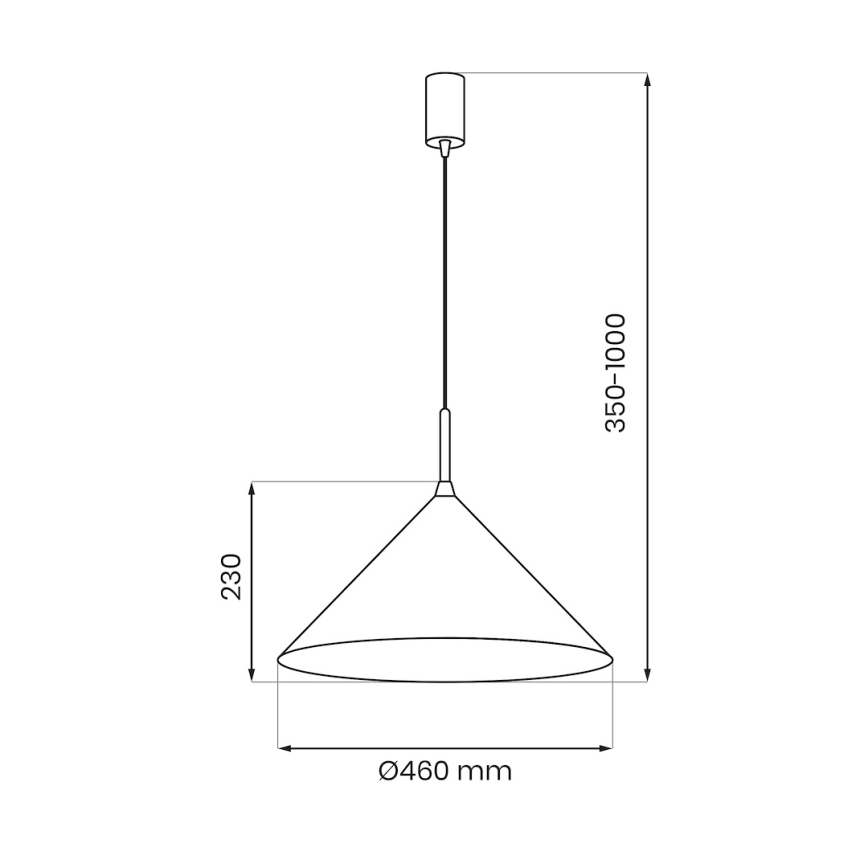 Lampadario a sospensione su cavo CAPITAL 1xGX53/15W/230V Ø 46 cm verde