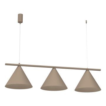 Lampadario a sospensione su cavo CAPITAL 3xGX53/15W/230V taupe