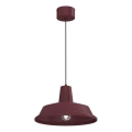 Lampadario a sospensione su cavo CLASS 1xE27/15W/230V borgogna