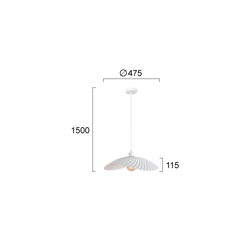 Lampadario a sospensione su cavo DANCE 1xE27/40W/230V bianco