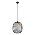 Lampadario a sospensione su cavo DESTELLO 1xE27/15W/230V Ø 33 cm nero