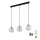 Lampadario a sospensione su cavo DEVI 3xE27/15W/230V nero/fumé