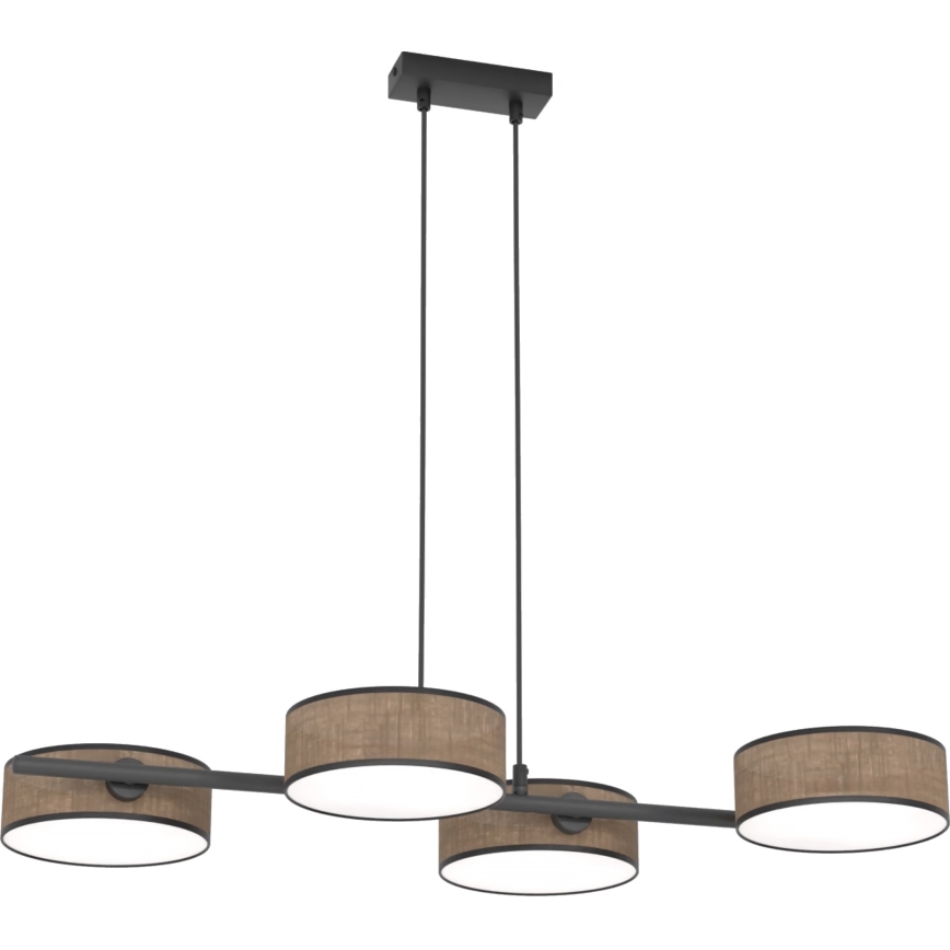 Lampadario a sospensione su cavo DRUMZ 4xE14/10W/230V marrone